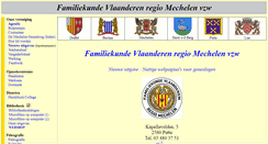 Desktop Screenshot of fv-mechelen.familiekunde-vlaanderen.be