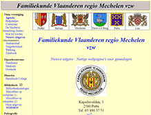 Tablet Screenshot of fv-mechelen.familiekunde-vlaanderen.be